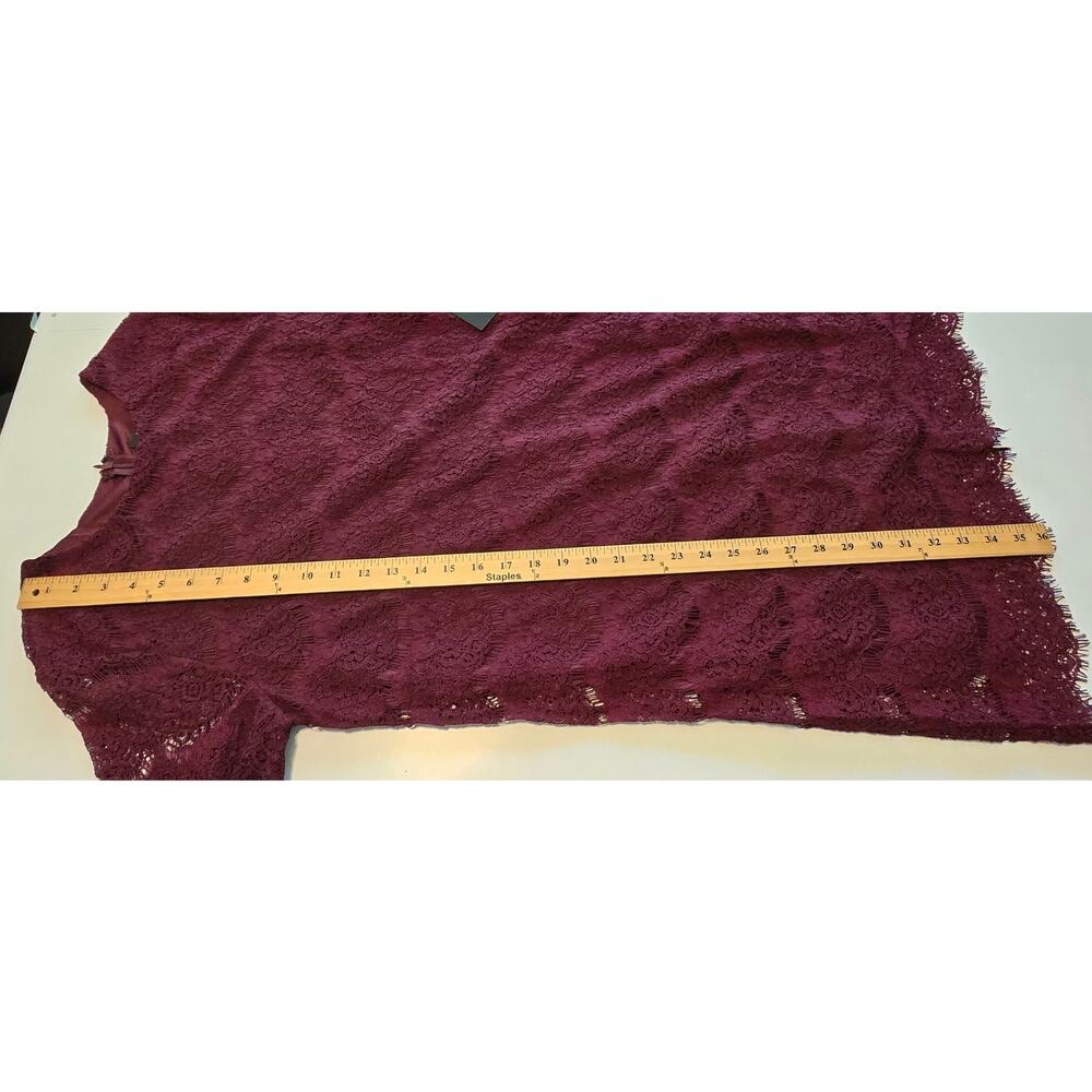 Lulus Take Me to Brunch Burgundy Lace Shift Dress Womens Size XL Lined NWT - Picture 10 of 11